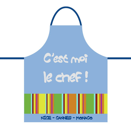 Tablier enfant bleu : C' est moi le chef !