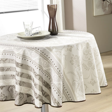 Nappe ronde 1m60 arabesque  anti tache infroissable