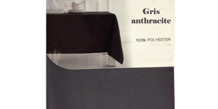 Nappe unie gris anthracite 2m50 x 1m50 anti tache sans repassage