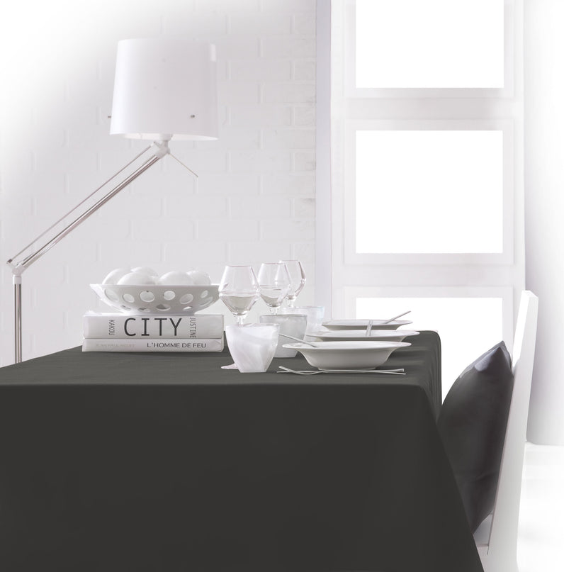 Nappe unie gris anthracite 2m x 1m50 anti tache sans repassage