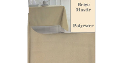 Nappe unie beige mastic 2m50 x 1m50 anti tache sans repassage