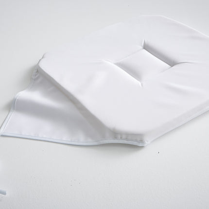 Coussin de chaise 4 rabats uni  blanc