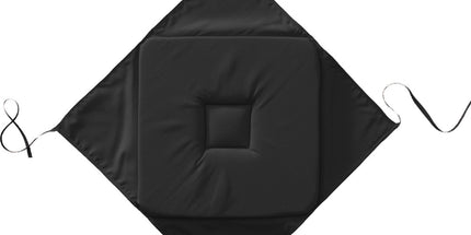 Coussin de chaise 4 rabats uni  noir