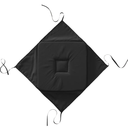 Coussin de chaise 4 rabats uni  noir