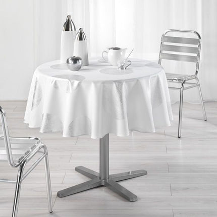 Nappe ronde 1m80 platine blanc  anti tache infroissable