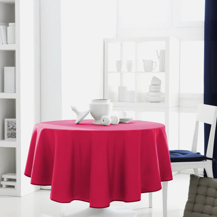 Nappe ronde unie rose fushia 1m60 anti tache infroissable