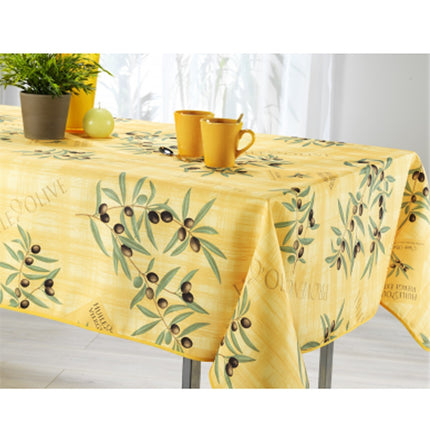 Nappe ref JN54 olive jaune  2m x 1m48 anti tache infroissable