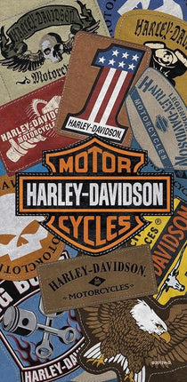 Serviette de plage Harley Davidson patches ref 11897 75 cm x 152 cm