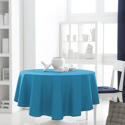 Nappe ronde unie turquoise 1m60 anti tache infroissable