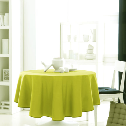 Nappe ronde unie vert anis 1m60 anti tache infroissable