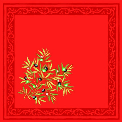 Serviette Clos des oliviers rouge