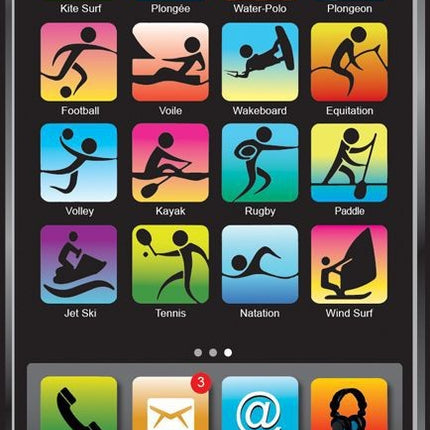 Serviette de plage I phone sport  95 cm x 175 cm