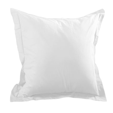 Taie d'oreiller Alicia Blanc 65 cm x 65 cm volant plat coton