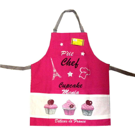 Tablier enfant cupcake rose p'tit chef délices de France