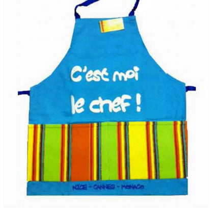 Tablier enfant bleu : C' est moi le chef !
