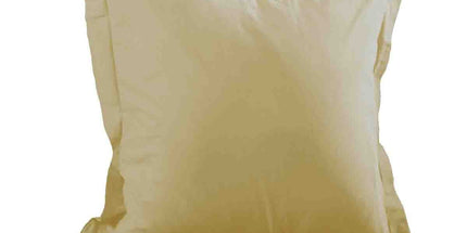 Taie d'oreiller Alicia couleur lin 65 cm x 65 cm volant plat coton