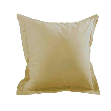 Taie d'oreiller Alicia couleur lin 65 cm x 65 cm volant plat coton
