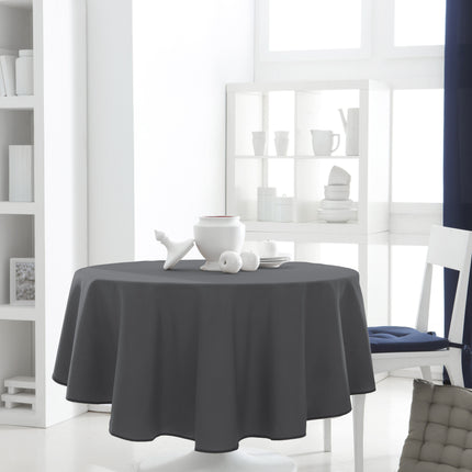Nappe ronde unie gris Anthracite 1m60 anti tache infroissable