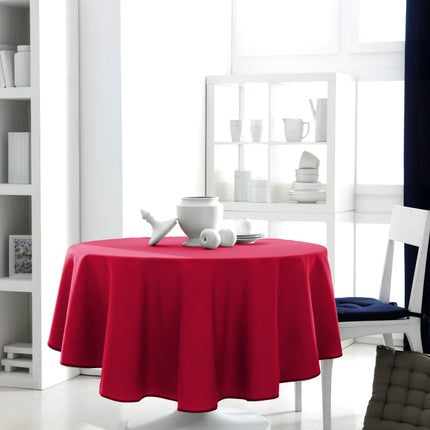 Nappe ronde unie rouge 1m60 anti tache infroissable