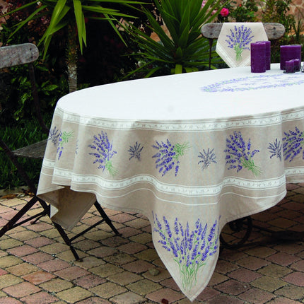 Nappe coton enduit  plastifiée valensole lin 2m50 / 1m55