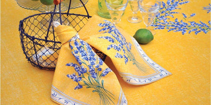 Nappe valensole jaune coton enduit plastifié 3m/1m55
