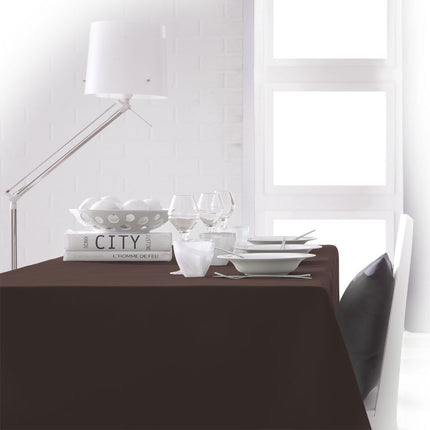 Nappe unie cacao marron  2m50 x 1m50 anti tache sans repassage