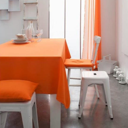Nappe unie orange mandarine 2m x 1m40 anti tache sans repassage