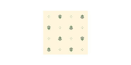 Nappe calisson exclusif écru  vert  enduit  3m  x 1m50