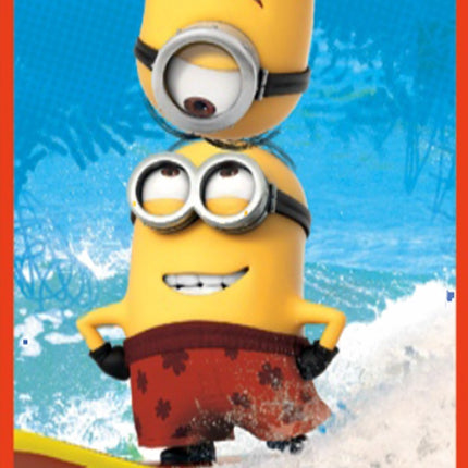 Serviette de plage les minions 5 surf  70 cm x 140 cm