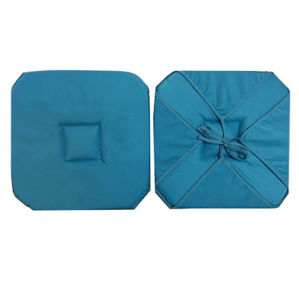 Coussin de chaise à rabats uni essentiel bleu 36 cm x 36 cm