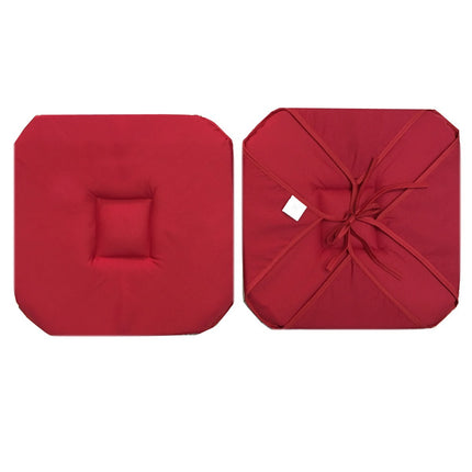 Coussin de chaise à rabats uni essentiel rouge 36 cm x 36 cm