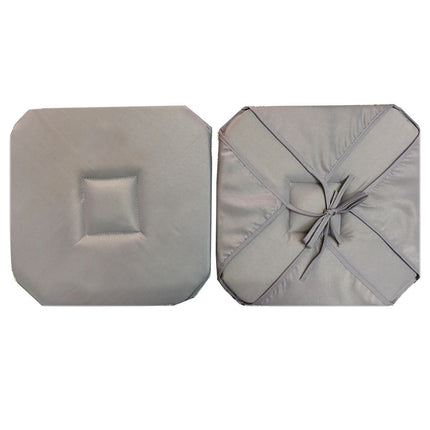 Coussin de chaise à rabats uni essentiel gris 36 cm x 36 cm
