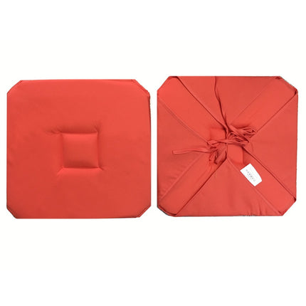 Coussin de chaise avec 4 rabats uni corail 40 cm x 40 cm