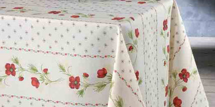 Nappe  Coquelicot   2m40x1m50 anti tache infroissable