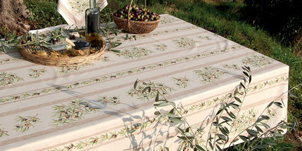 Nappe clos des oliviers écru coton 3mx1m55