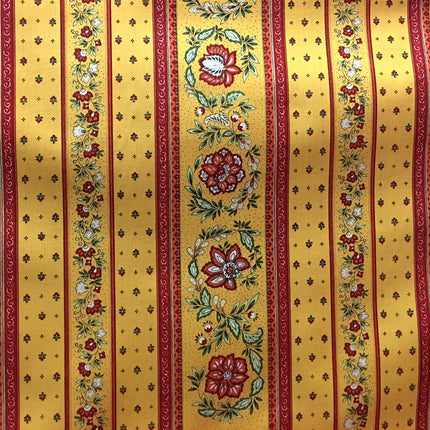 Tissu  au mètre coton  provençale vence jaune R linéaire