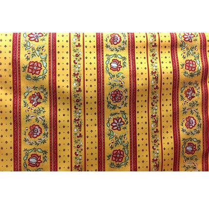 Tissu  au mètre coton  provençale vence jaune R linéaire