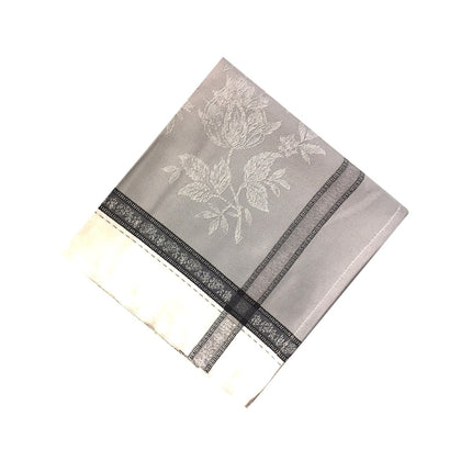 Serviette jacquard caprice ecru gris  50cmx50cm