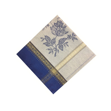 Serviette jacquard caprice bleu ecru  50cmx50cm