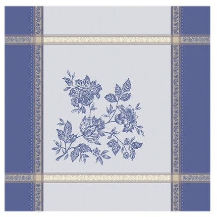 Serviette jacquard caprice bleu ecru  50cmx50cm
