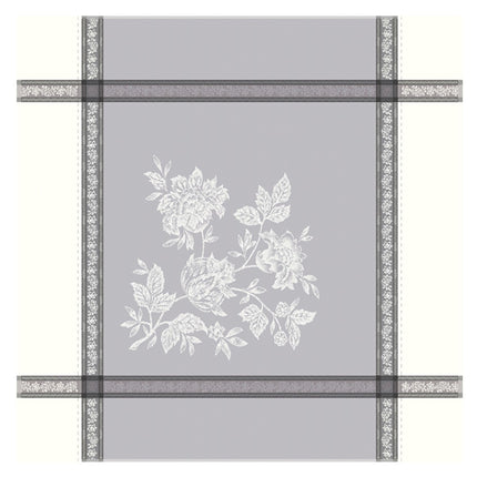 Serviette jacquard caprice ecru gris  50cmx50cm