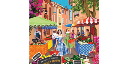 Torchon Marchés de Provence 50 cm x 70 cm