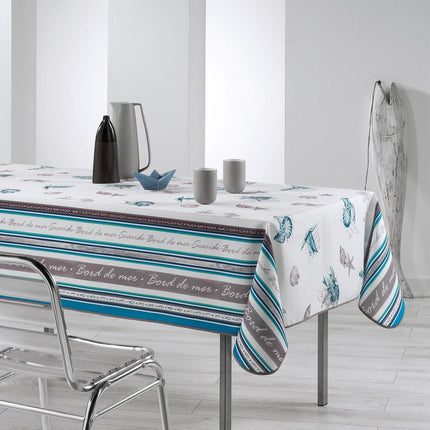 Nappe seaside turquoise anti tache infroissable 2m x 1m50