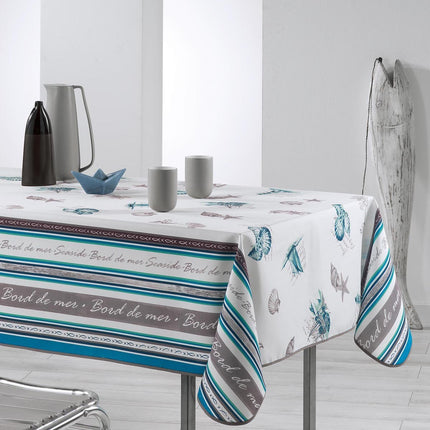 Nappe seaside turquoise anti tache infroissable 2m x 1m50