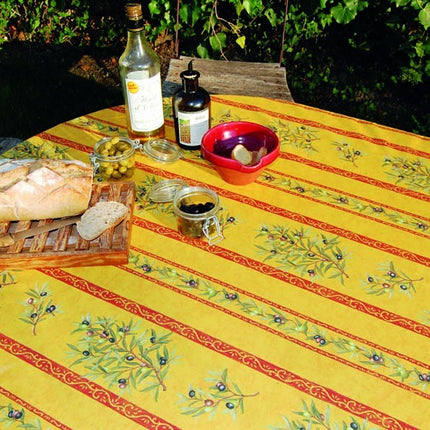 Nappe clos des oliviers jaune  2m /1m50  ENDUT PLASTIFIE