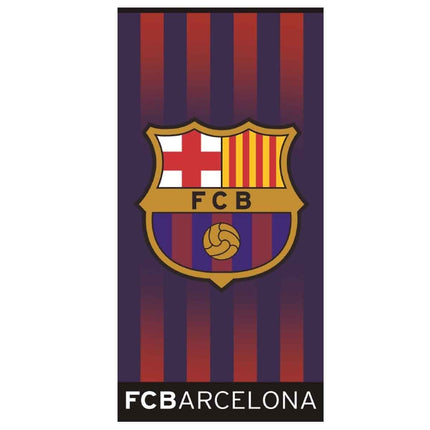 Serviette de plage FCB Barcelone barca écusson ref  BAR190PM 150 cm x 75 cm
