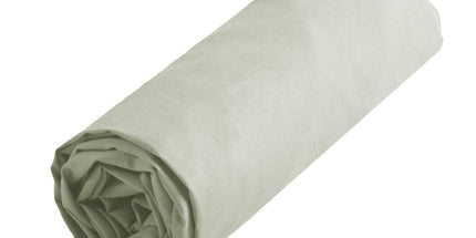Drap housse 140 cm x 190 cm uni perle Alicia coton