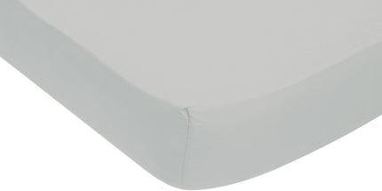 Drap housse 180 cm x 200 cm uni perle Alicia coton