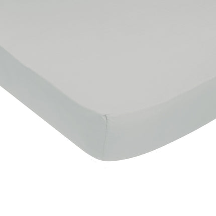 Drap housse 180 cm x 200 cm uni perle Alicia coton