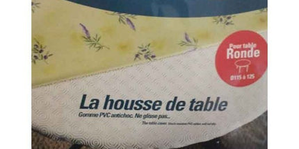 Sous nappe gom ronde élastiqué 1m35 pour une table de 1m15 à 1m25   - Protège TABLE ROND - housse de table